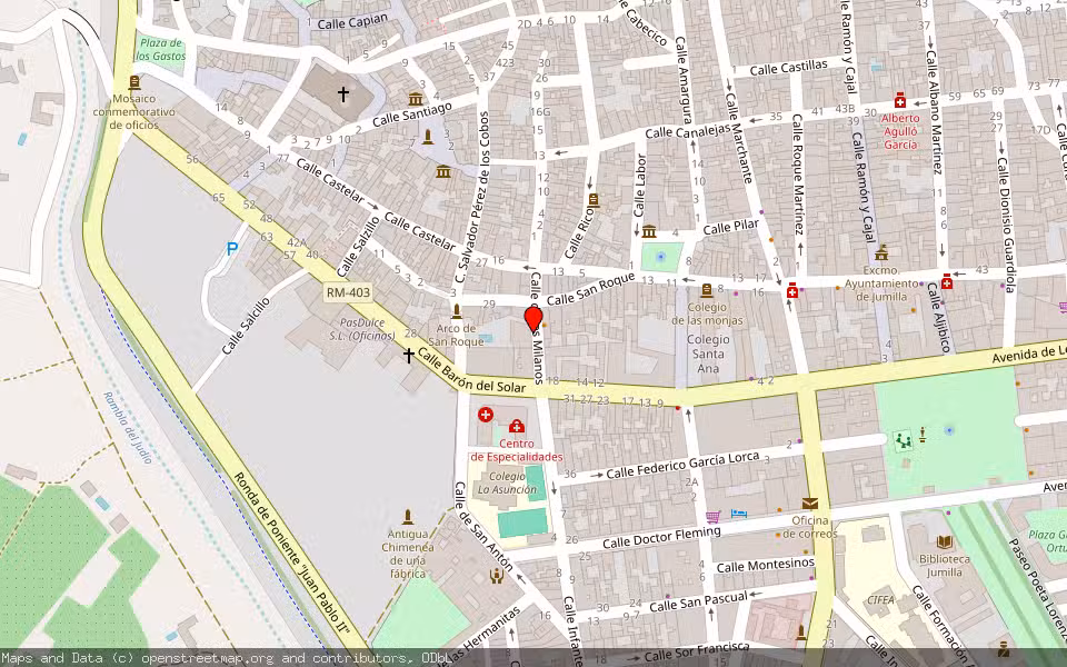 Mapa de Subasta Inmueble (Vivienda) en Jumilla, Murcia