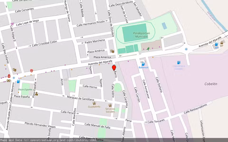 Mapa de Subasta Inmueble (Nave industrial) en Sevilla