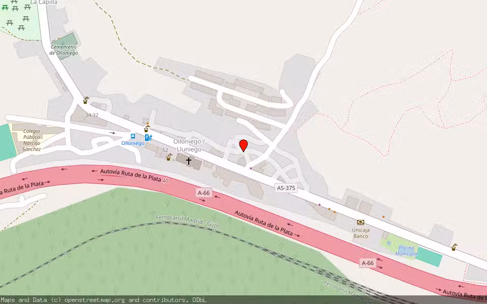 Mapa de Subasta Inmueble (Vivienda) en Oviedo, Asturias