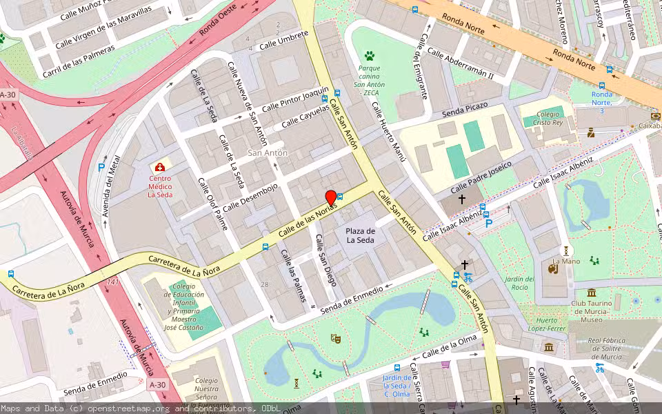 Mapa de Subasta Inmueble (Local comercial) en Murcia