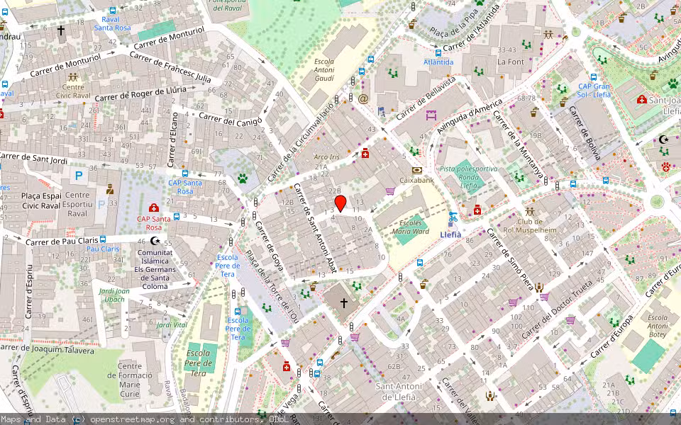 Mapa de Subasta Inmueble (Vivienda) en Badalona, Barcelona