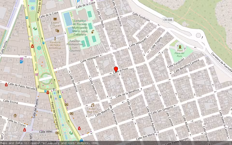 Mapa de Subasta Inmueble (Vivienda) en Puertollano, Ciudad Real
