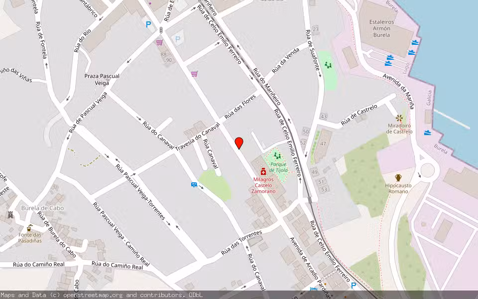 Mapa de Subasta Inmueble (Local comercial) en Burela, Lugo