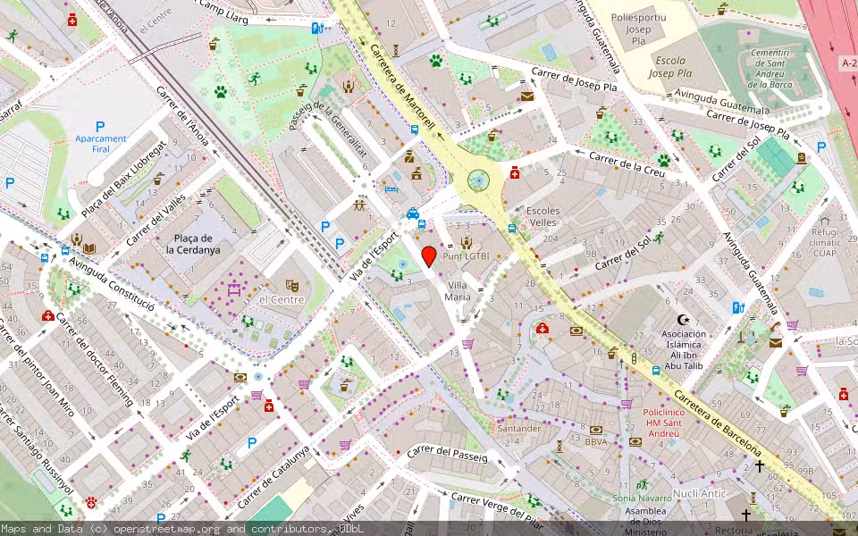 Mapa de Subasta Inmueble (Vivienda) en Sant Andreu De La Barca, Barcelona