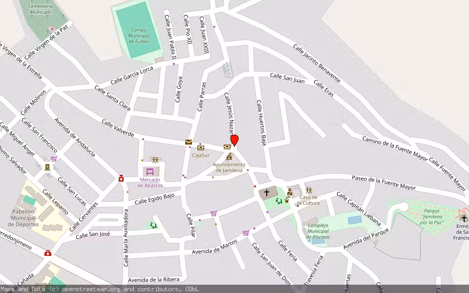 Mapa de Subasta Inmueble (Vivienda) en Jamilena, Jaén