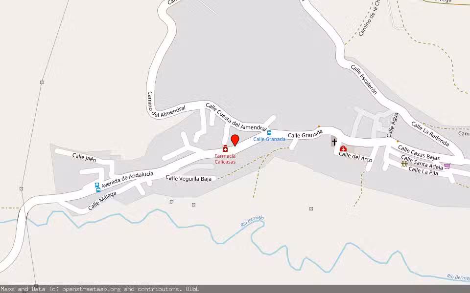 Mapa de Subasta Inmueble (Vivienda) en Calicasas, Granada