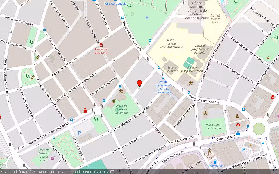 Mapa de Subasta Inmueble (Vivienda) en Mataró, Barcelona