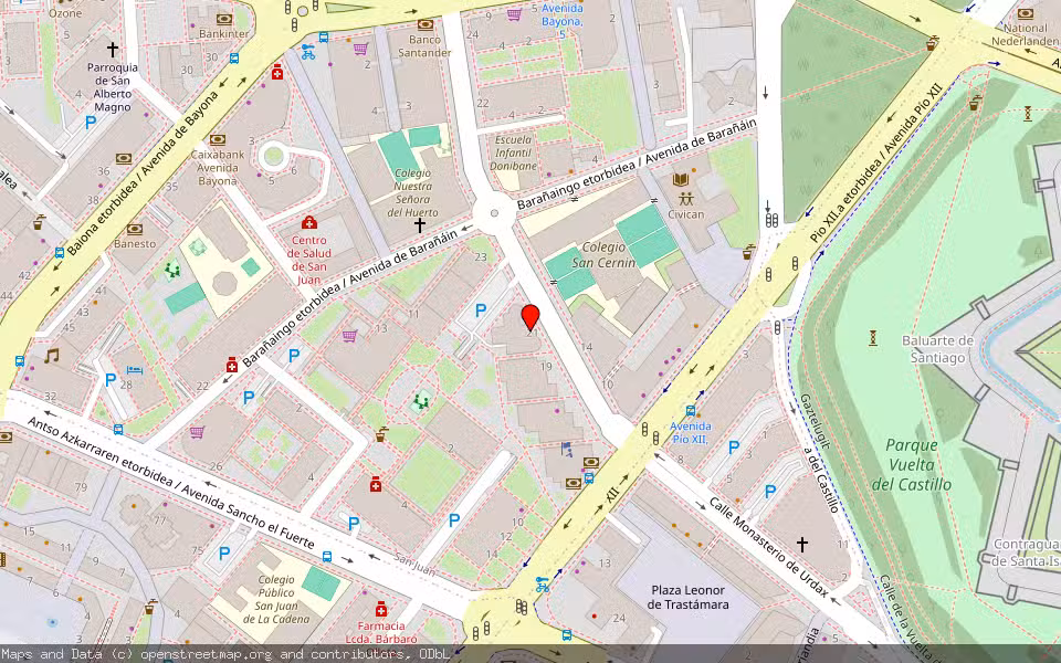 Mapa de Subasta Inmueble (Vivienda) en Pamplona, Navarra