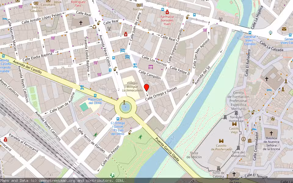 Mapa de Subasta Inmueble (Local comercial) en Ponferrada, León
