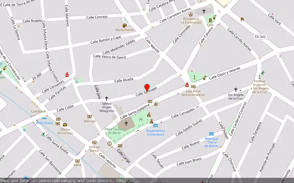 Mapa de Subasta Inmueble (Local comercial) en Villafranca De Los Barros, Badajoz