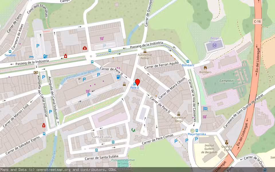Mapa de Subasta Inmueble (Vivienda) en Berga, Barcelona