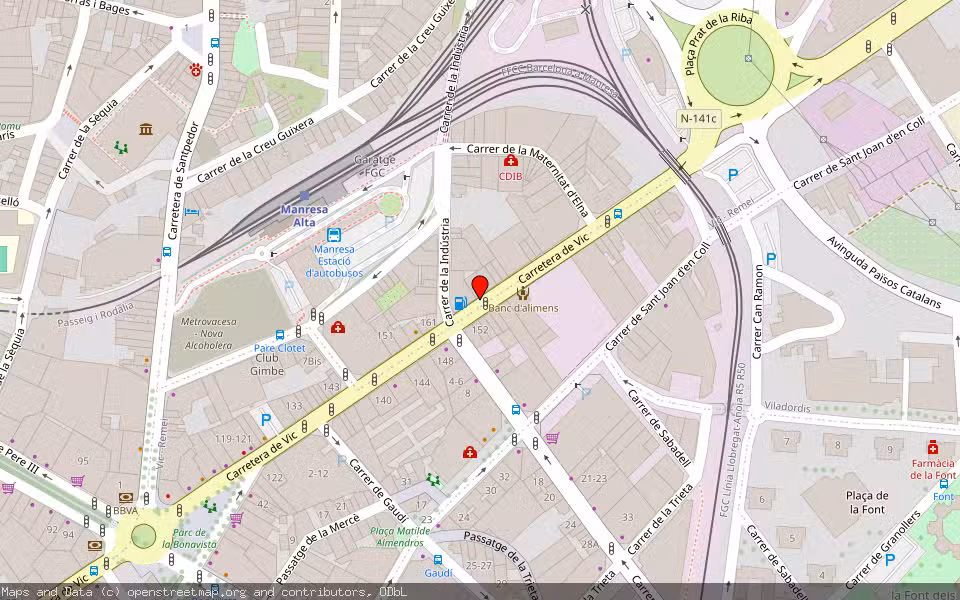 Mapa de Subasta Inmueble (Garaje) en Manresa, Barcelona