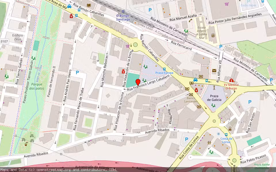 Mapa de Subasta Inmueble (Garaje) en A Coruña