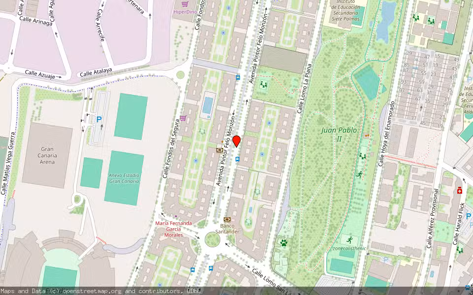 Mapa de Subasta Inmueble (Vivienda) en Las Palmas De Gran Canaria, Las Palmas