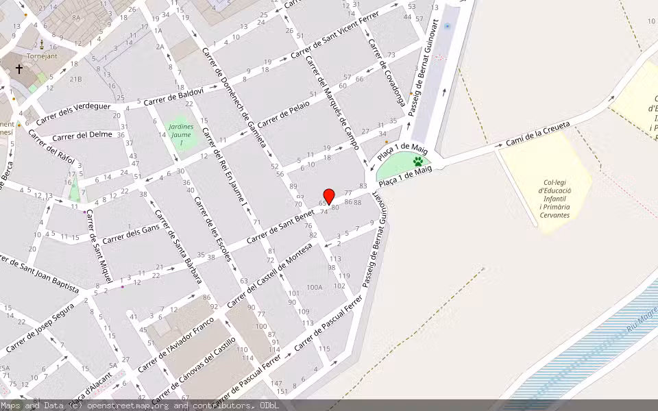 Mapa de Subasta Inmueble (Vivienda) en Algemesí, Valencia/València