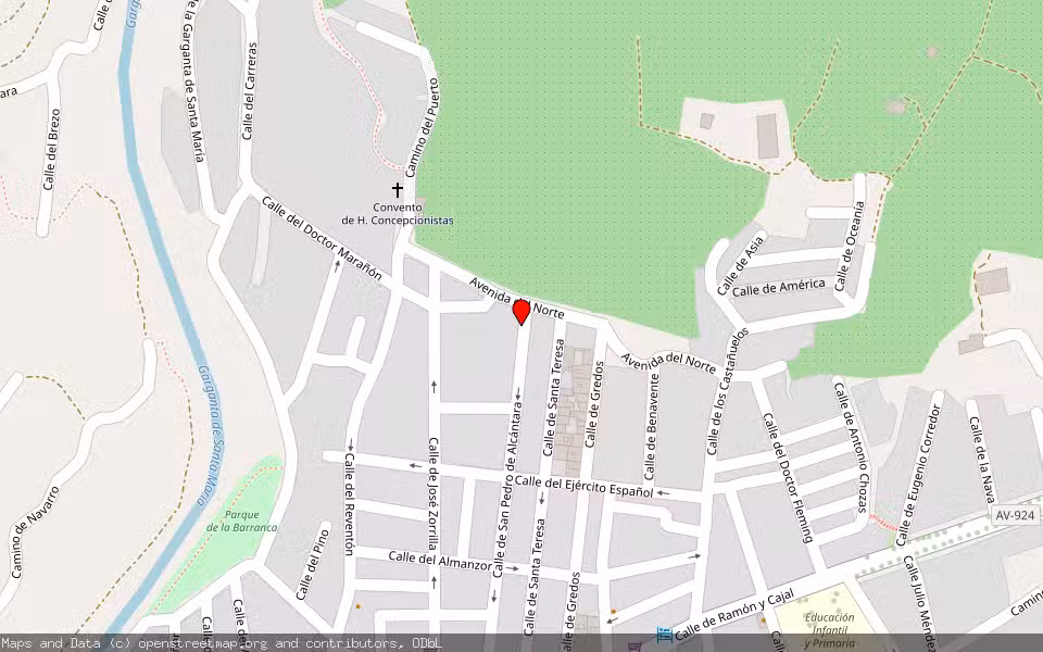 Mapa de Subasta Inmueble (Garaje) en Candeleda, Ávila