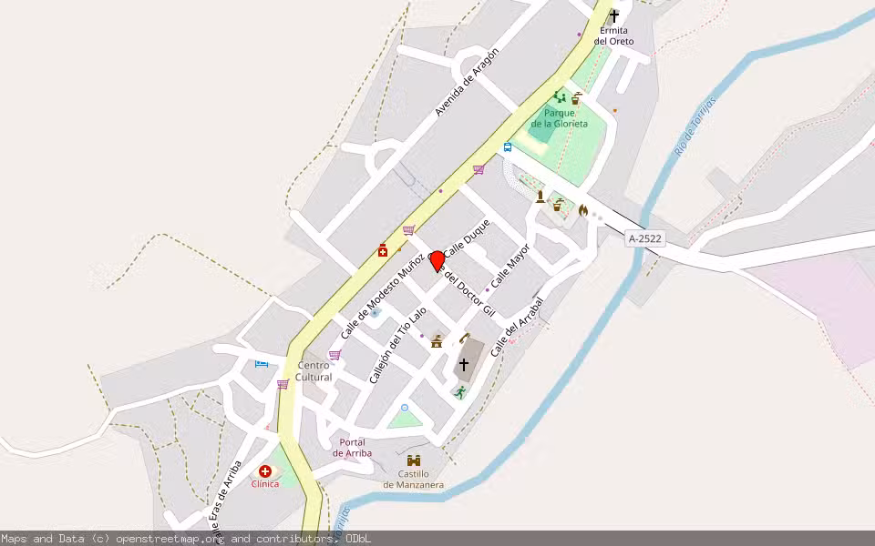 Mapa de Subasta Inmueble (Vivienda) en Manzanera, Teruel
