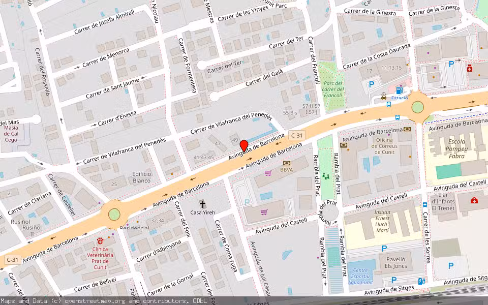 Mapa de Subasta Inmueble (Vivienda) en Cunit, Tarragona