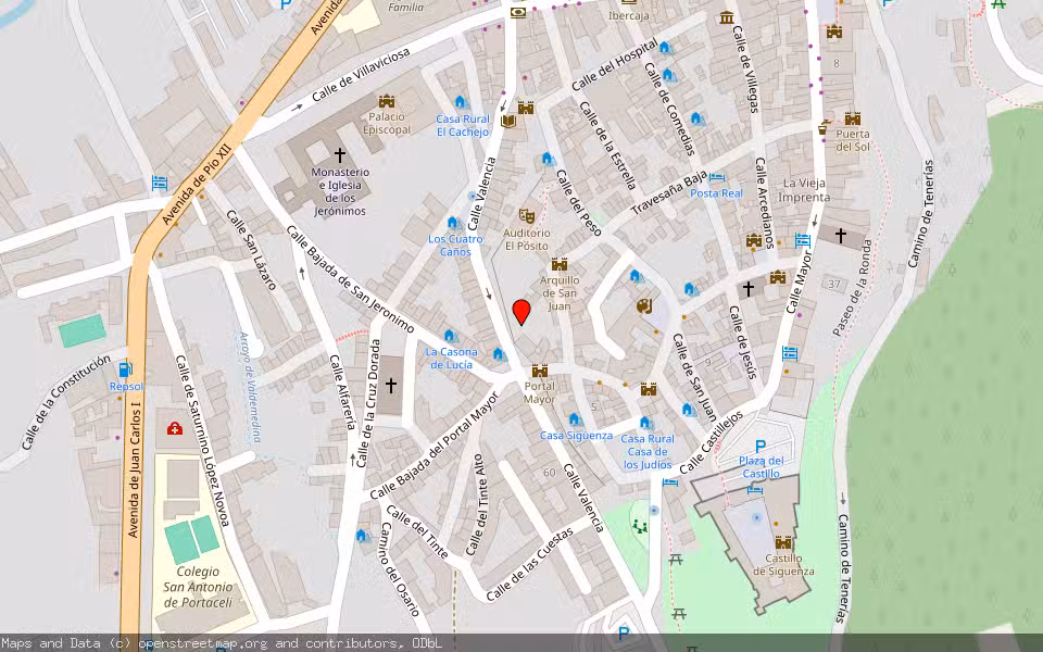 Mapa de Subasta Inmueble (Garaje) en Siguenza, Guadalajara