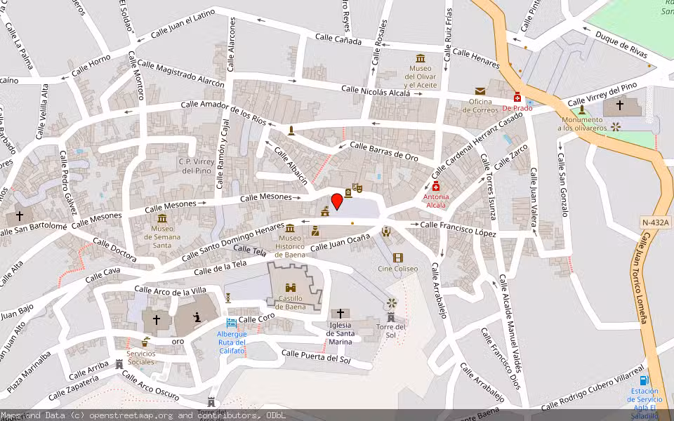 Mapa de Subasta Inmueble (Finca rústica) en Baena, Córdoba
