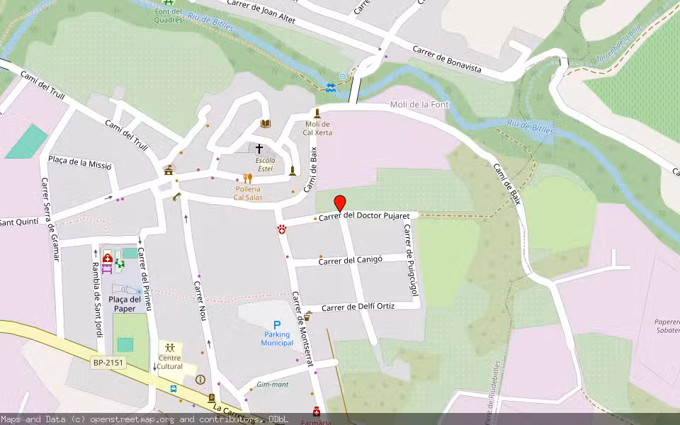 Mapa de Subasta Inmueble (Vivienda) en Sant Pere De Riudebitlles, Barcelona