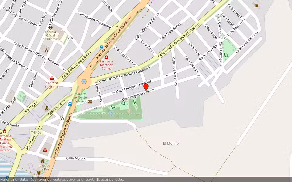 Mapa de Subasta Inmueble (Garaje) en Puerto Lumbreras, Murcia