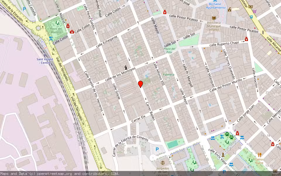 Mapa de Subasta Inmueble (Trastero) en S Vicent Del Raspeig-s Vicente Del, Alicante/Alacant