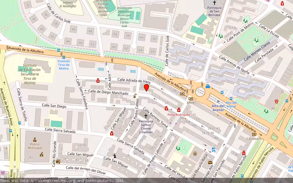 Mapa de Subasta Inmueble (Vivienda) en Madrid