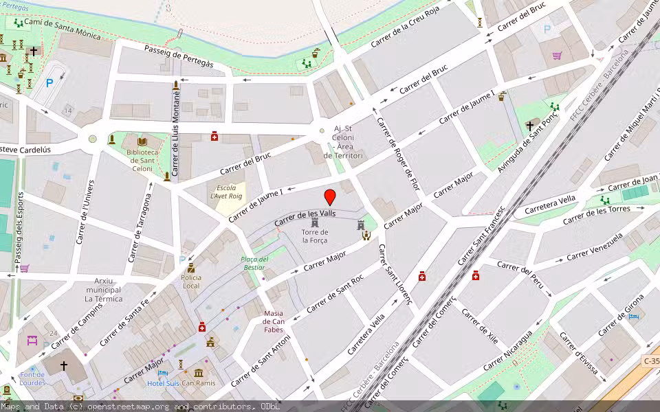 Mapa de Subasta Inmueble (Garaje) en Sant Celoni, Barcelona