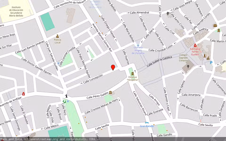 Mapa de Subasta Inmueble (Garaje) en La Carolina, Jaén