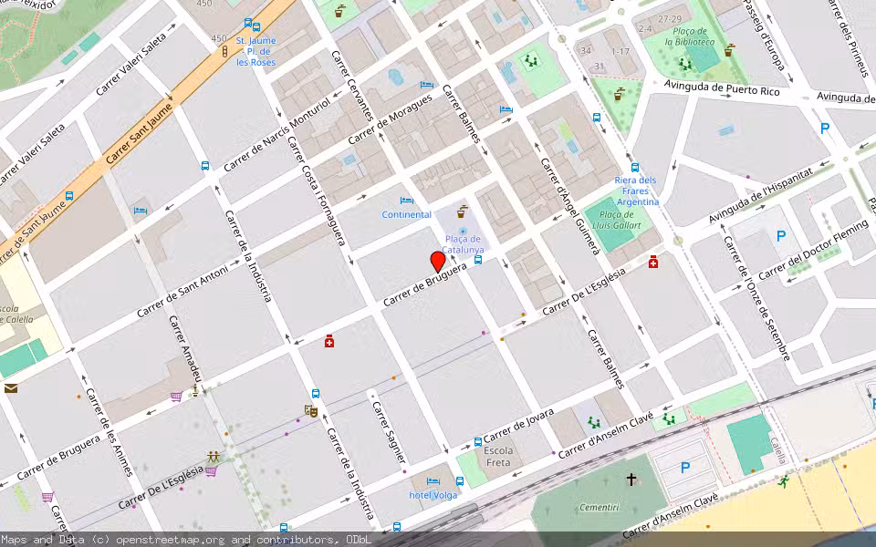 Mapa de Subasta Inmueble (Vivienda) en Calella, Barcelona