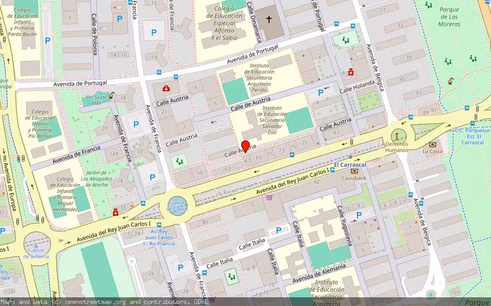 Mapa de Subasta Inmueble (Vivienda) en Leganés, Madrid