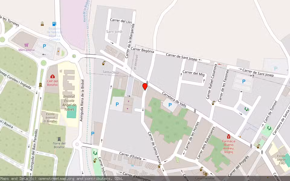 Mapa de Subasta Inmueble (Vivienda) en El Vendrell, Tarragona