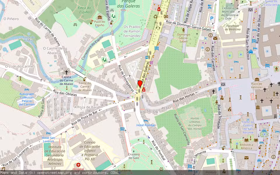 Mapa de Subasta Inmueble (Garaje) en Santiago De Compostela, A Coruña