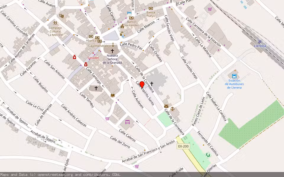 Mapa de Subasta Inmueble (Vivienda) en Llerena, Badajoz