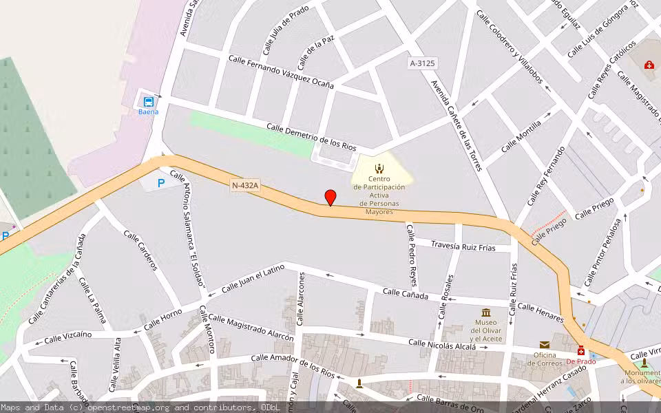 Mapa de Subasta Inmueble (Vivienda) en Baena, Córdoba