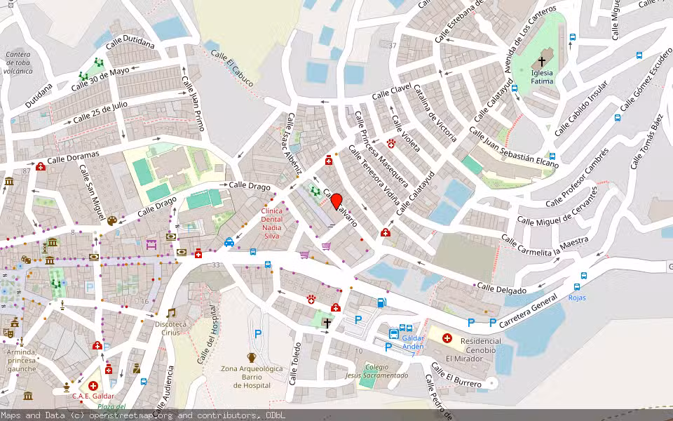 Mapa de Subasta Inmueble (Vivienda) en Galdar, Las Palmas