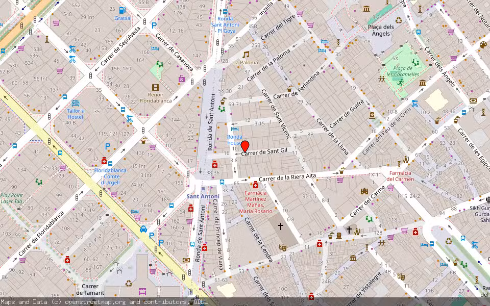 Mapa de Subasta Inmueble (Vivienda) en Barcelona