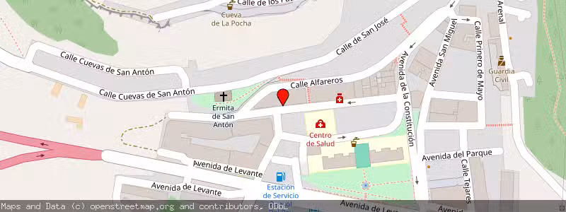 Mapa de Subasta de Inmueble (Garaje) en Chinchilla De Montearagon, Albacete 