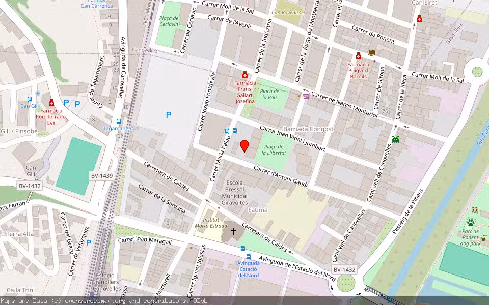Mapa de Subasta Inmueble (Local comercial) en Granollers, Barcelona