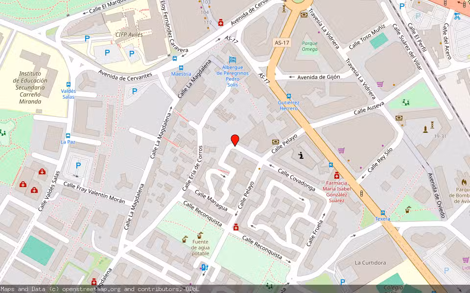 Mapa de Subasta Inmueble (Vivienda) en Aviles, Asturias