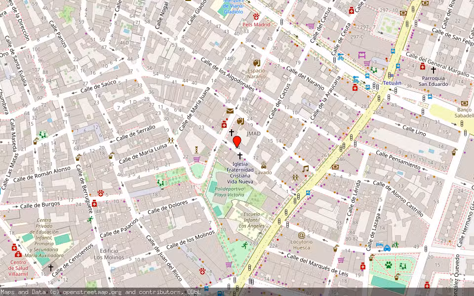 Mapa de Subasta Inmueble (Garaje) en Madrid