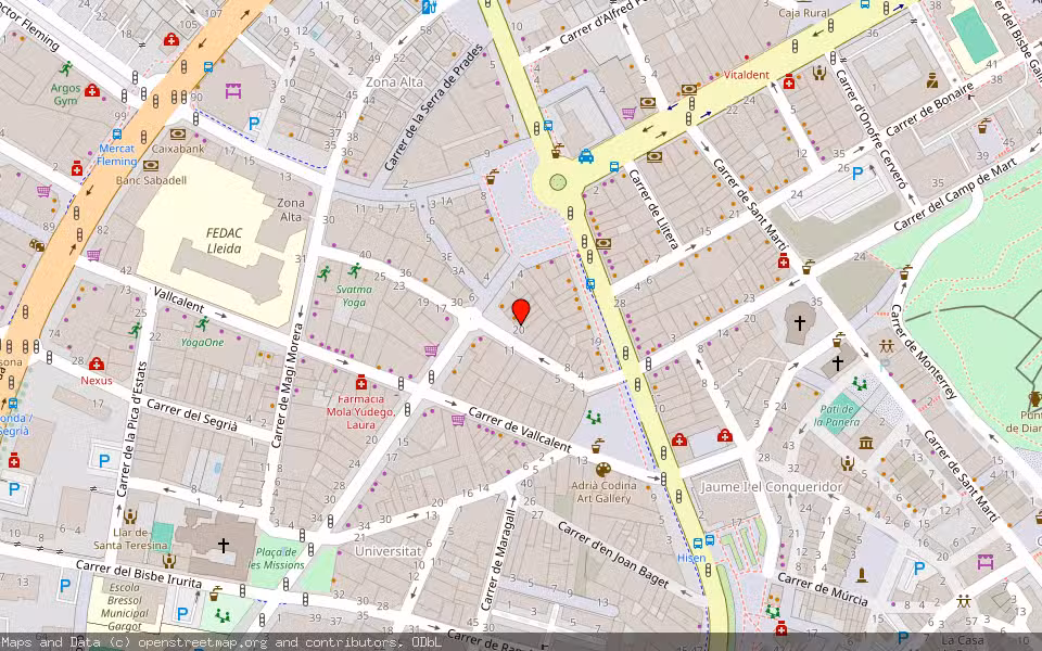 Mapa de Subasta Inmueble (Vivienda) en Lleda, Lleida