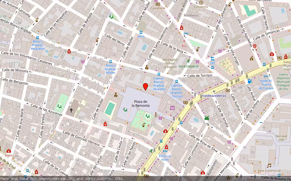 Mapa de Subasta Inmueble (Garaje) en Madrid