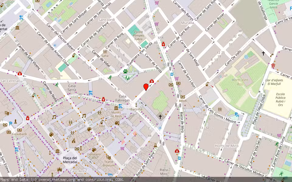 Mapa de Subasta Inmueble (Vivienda) en Reus, Tarragona