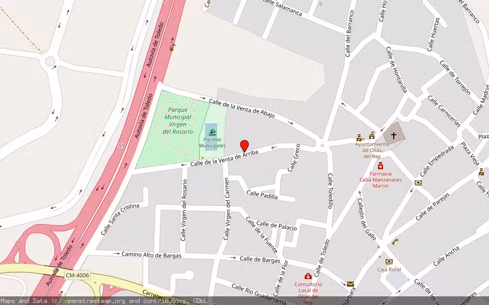 Mapa de Subasta Inmueble (Garaje) en Olias Del Rey, Toledo