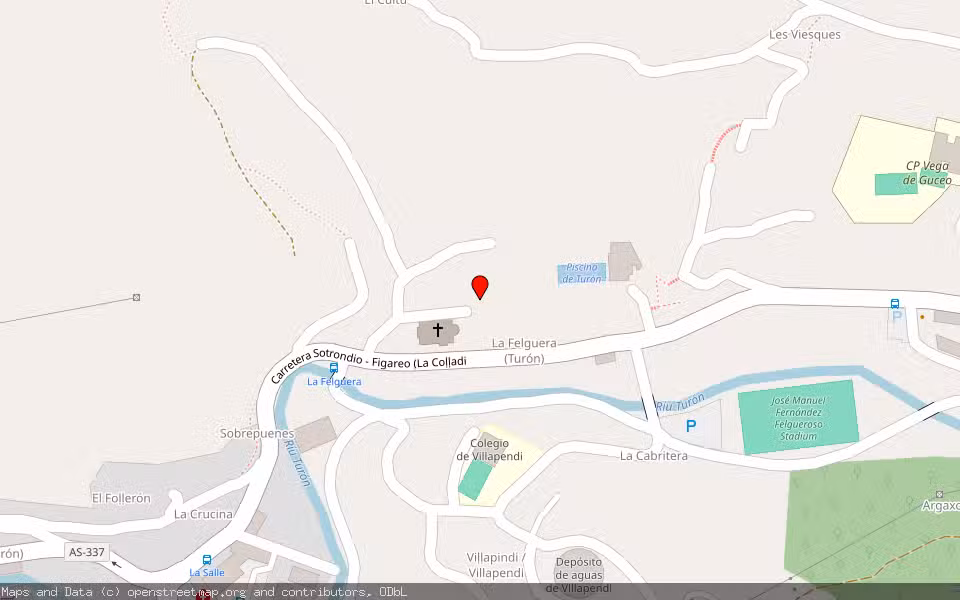 Mapa de Subasta Inmueble (Vivienda) en Mieres, Asturias