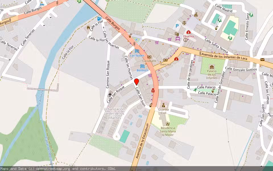 Mapa de Subasta Inmueble (Local comercial) en Salas De Los Infantes, Burgos