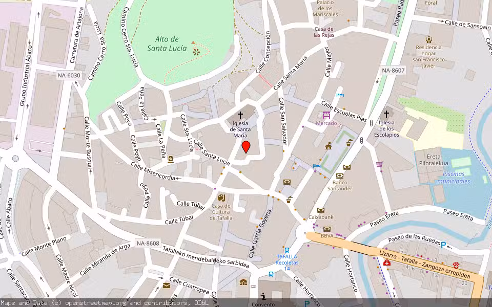 Mapa de Subasta Inmueble (Vivienda) en Tafalla, Navarra