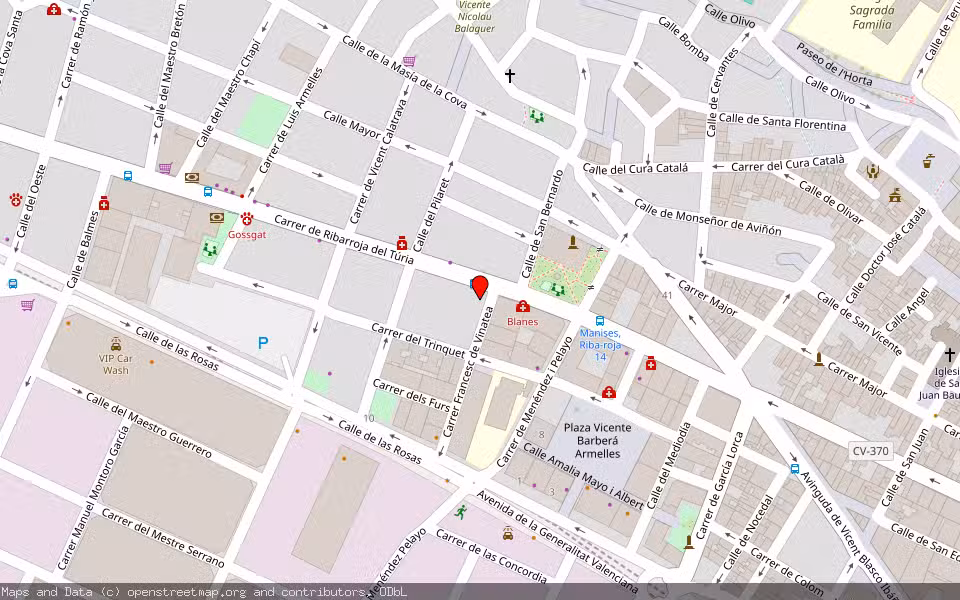 Mapa de Subasta Inmueble (Garaje) en Manises, Valencia/València